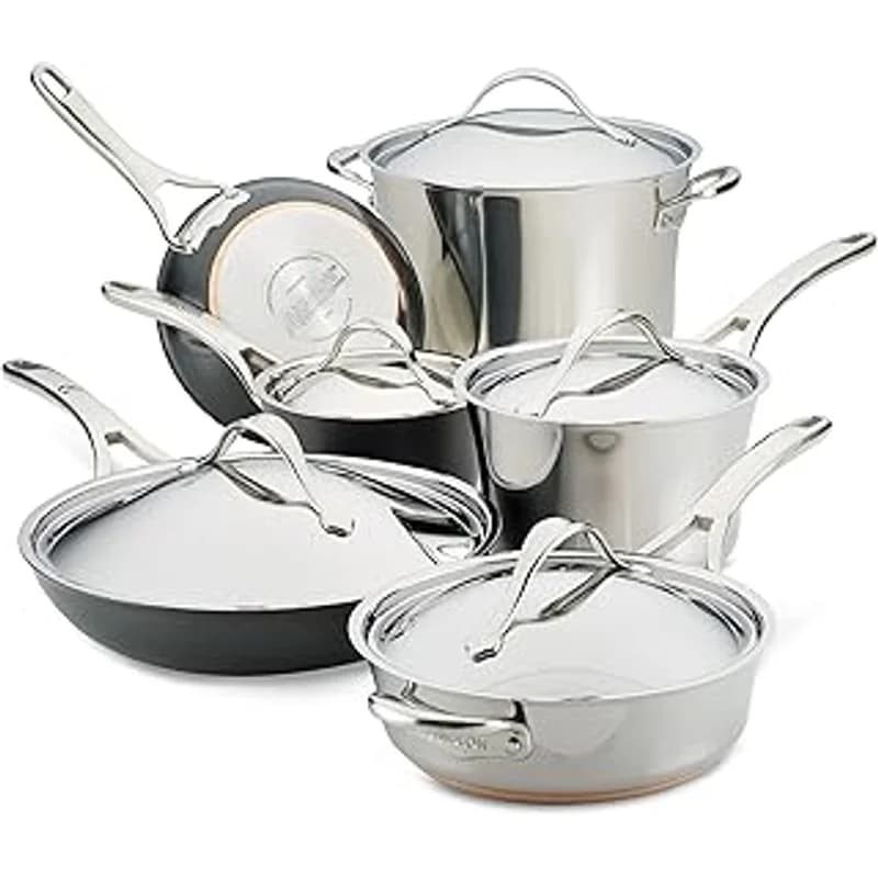 Nouvelle Copper Stainless Steel 10-Piece Set