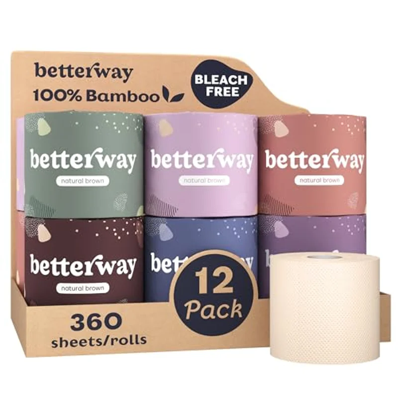 Betterway Unbleached Bamboo Toilet Paper
