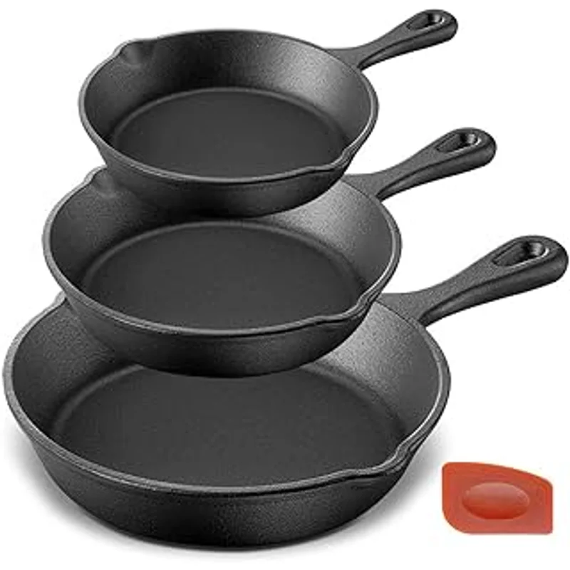 Pre-Seasoned Cast Iron 3-Piece Set