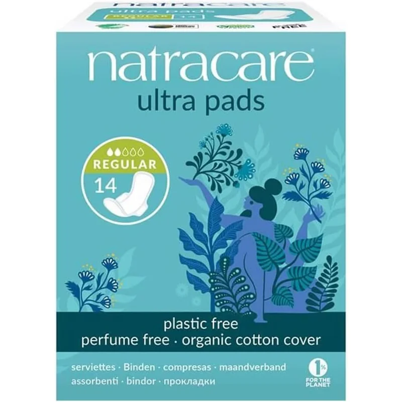 Natracare Ultra Pads with Wings, Regular